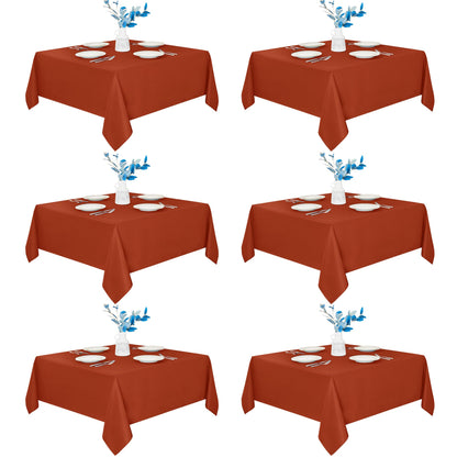 Fitable 6 Pack Black Tablecloths 70x120 Inch for 6-8 Ft Rectangle Tables