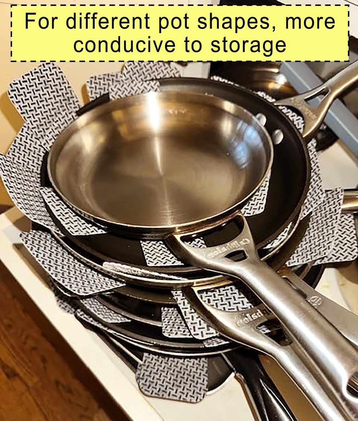 Pot and Pan Protectors 12 Pcs (10" 14" 15"), Pan Protectors for Stacking