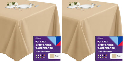 Gee Di Moda Rectangle Tablecloth - 70 x 120 Inch Navy Blue Table Cloth for 6 or 8 Foot Rectangle Tables - Heavy Duty Washable Fabric - for Holiday Party, Dinner, Weddings, Baby Shower & Events