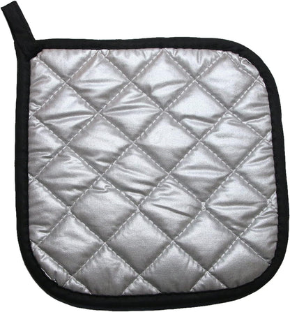 5 PCS Pot Holders for Kitchen, Cotton Potholers with Great Heat Resistance, Hot Pads, Trivets for Cooking and Baking Black