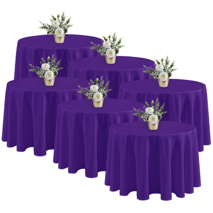 Fitable 6 Pack Black Tablecloths 70x120 Inch for 6-8 Ft Rectangle Tables