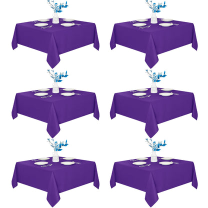 Fitable 6 Pack Black Tablecloths 70x120 Inch for 6-8 Ft Rectangle Tables