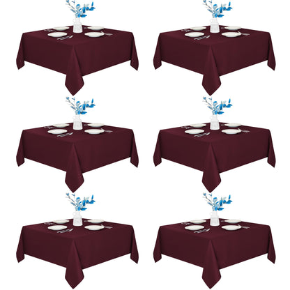 Fitable 6 Pack Black Tablecloths 70x120 Inch for 6-8 Ft Rectangle Tables