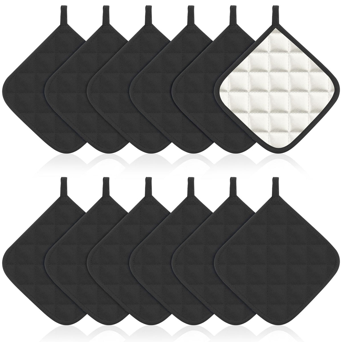Bokon 12 Pcs Pot Holders Bulk for Kitchen, Multicolor Cotton Hot Pads