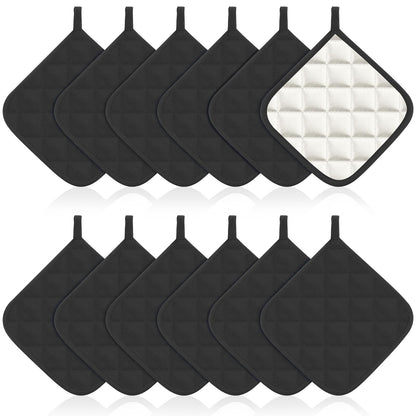 Bokon 12 Pcs Pot Holders Bulk for Kitchen, Multicolor Cotton Hot Pads