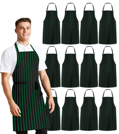 Avalon Kitchen Aprons for Men - 100% Polyester Chef Apron Women with Extra Long Ties - Cooking Aprons for Women & Mens Apron
