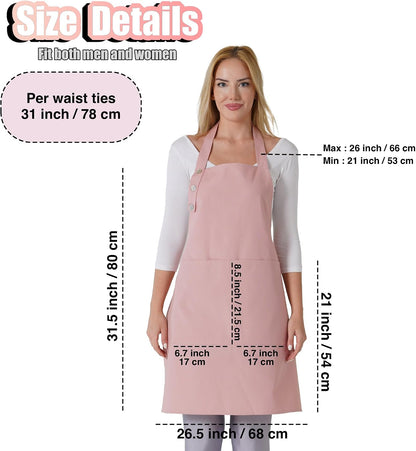 TOSHE Kitchen Apron for Women & Men Waterdrop Resistant, Adjustable Button