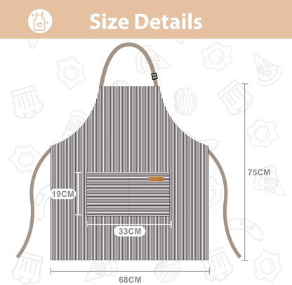 VALOME 2 Pack Kitchen Aprons with Pockets, Cooking Chef Apron for Men Women