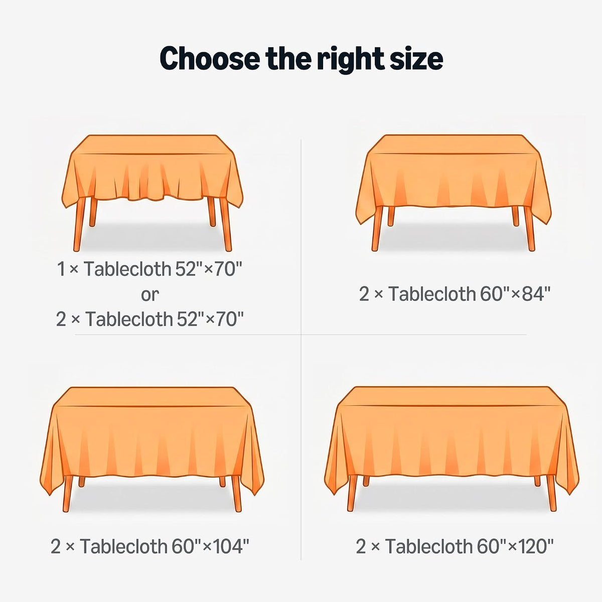 Amazon Basics Rectangle Tablecloths Water-Repellent, Faux Linen Textured Table Cloth Wrinkle Resistant Washable, Decorative Fabric Table Cover for Dining, 60" x 84", Beige, Pack of 2