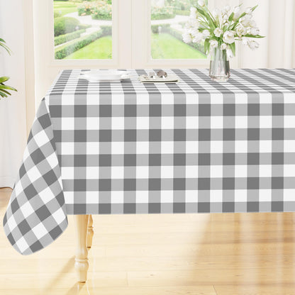Smiry Picnic Table Cloth, Vinyl Tablecloths with Flannel Backing, 60"x84"