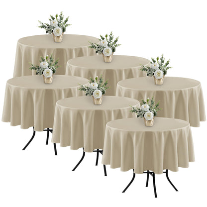 Fitable 6 Pack Black Tablecloths 70x120 Inch for 6-8 Ft Rectangle Tables