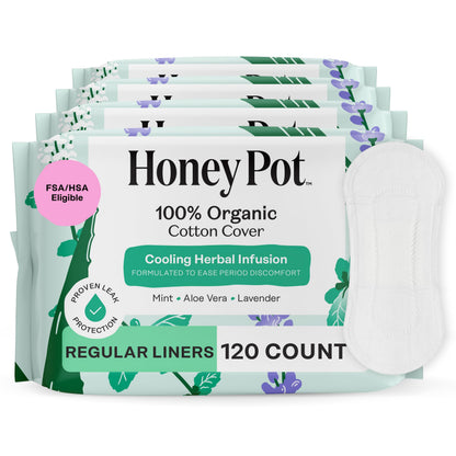 The Honey Pot Company - Cooling Herbal - Overnight - Pads for Women