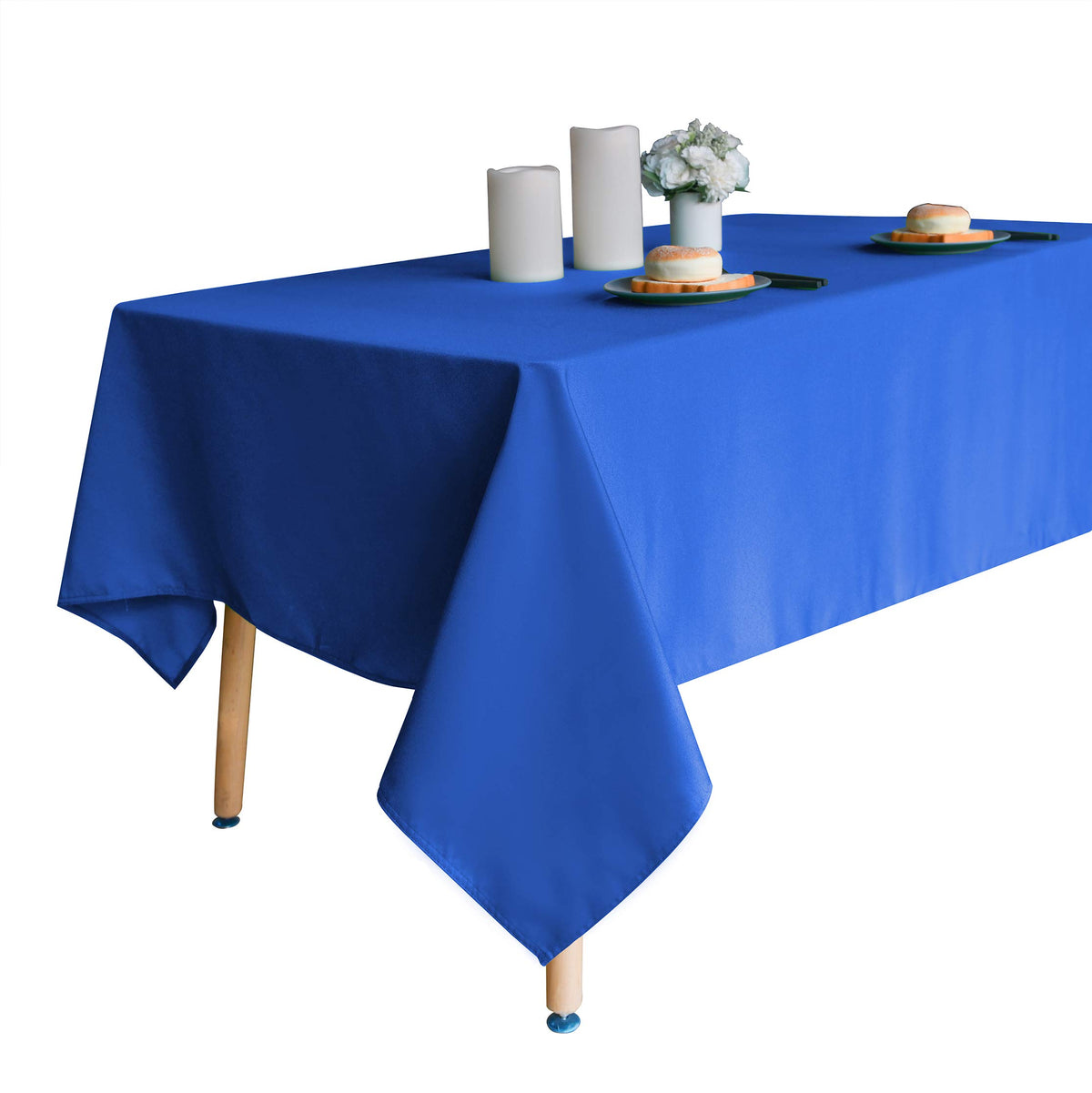 Obstal Rectangle Table Cloth, Navy Blue, 60 x 84 Inch