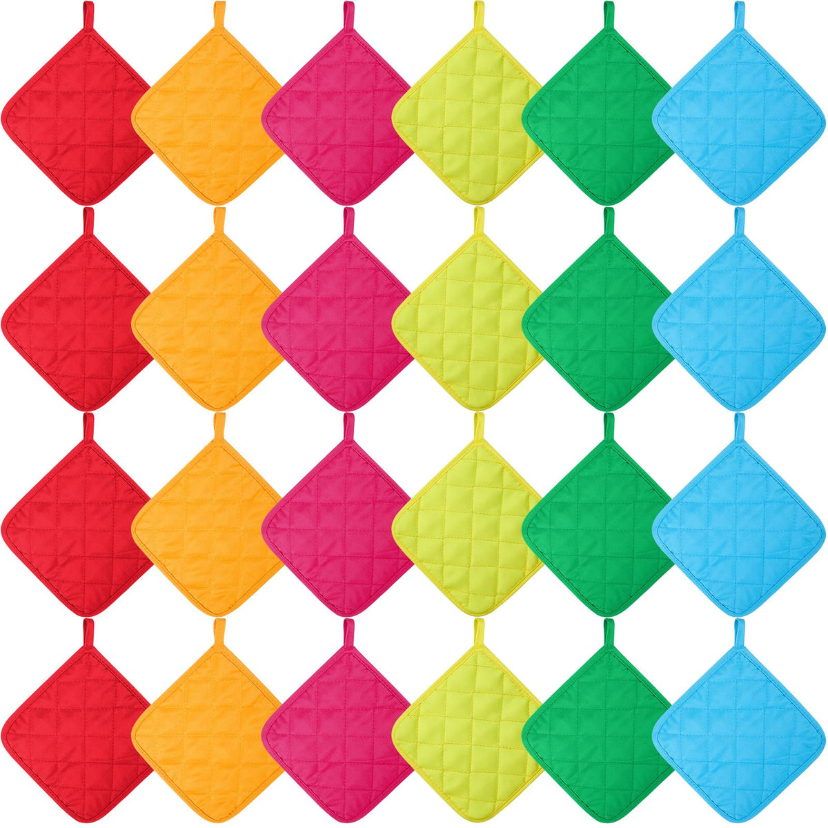 Bokon 12 Pcs Pot Holders Bulk for Kitchen, Multicolor Cotton Hot Pads