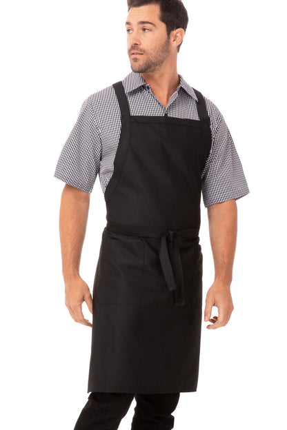 Chef Works Unisex Cross-Back Bib Apron