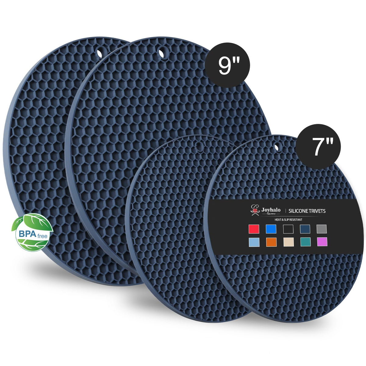Joyhalo 4 Pack Trivets for Hot Dishes