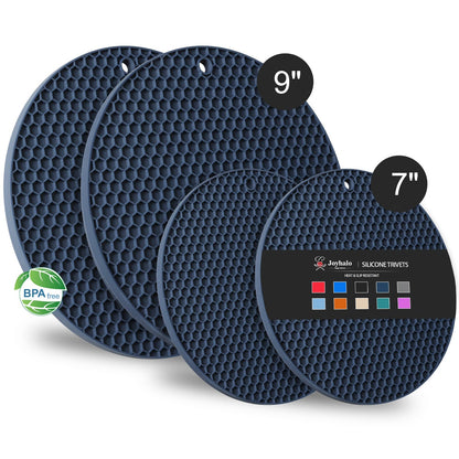 Joyhalo 4 Pack Trivets for Hot Dishes