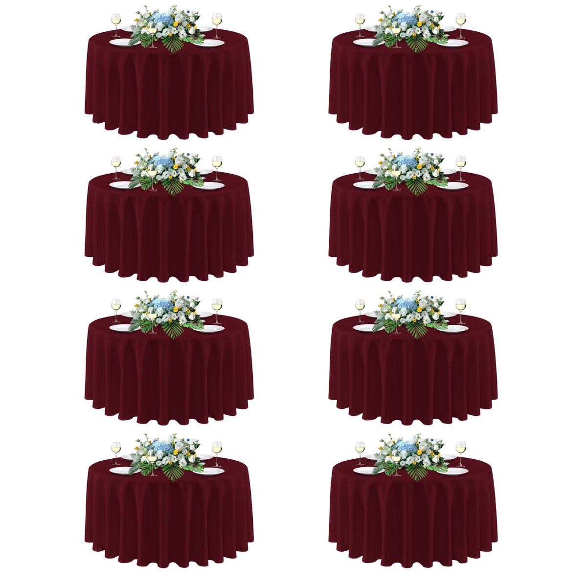 sancua 2 Pack Black Tablecloths 60x102 Inch for 6 Feet Rectangle Tables