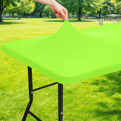 Moosfor Rectangle Spandex Fitted Table Cloth, 6FT Elastic Tablecloth