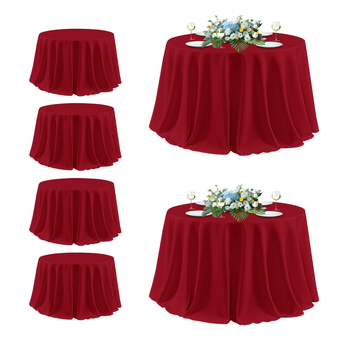sancua 2 Pack Black Tablecloths 60x102 Inch for 6 Feet Rectangle Tables