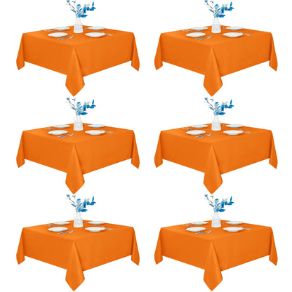 Fitable 6 Pack Black Tablecloths 70x120 Inch for 6-8 Ft Rectangle Tables