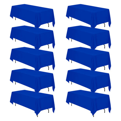 BRILLMAX 6 Pack Ivory Tablecloths 60x102 Inch for 6ft Rectangle Tables