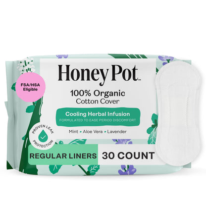 The Honey Pot Company - Cooling Herbal - Overnight - Pads for Women