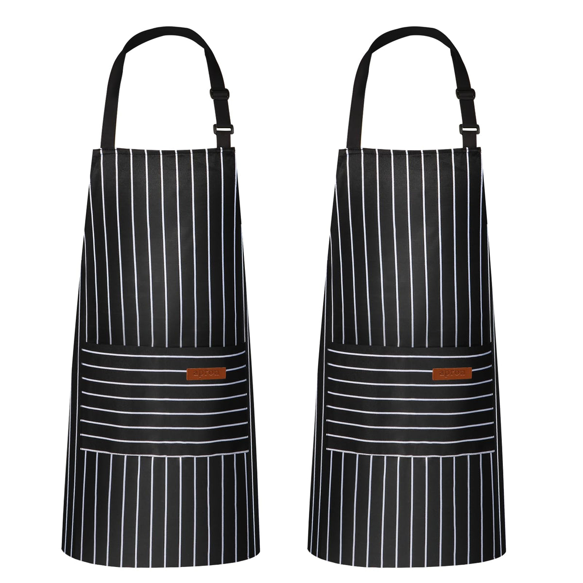 VALOME 2 Pack Kitchen Aprons with Pockets, Cooking Chef Apron for Men Women