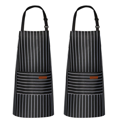 VALOME 2 Pack Kitchen Aprons with Pockets, Cooking Chef Apron for Men Women