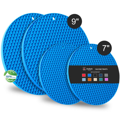 Joyhalo 4 Pack Trivets for Hot Dishes