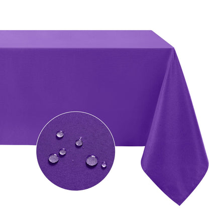 Softalker Rectangle Tablecloth, Waterproof Table Cloths Wrinkle Free Fabric Washable Polyester Table Cover for Dining Party Outdoor Camping Wedding - 60 x 84 inch, Black