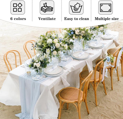 Fitable 6 Pack Black Tablecloths 70x120 Inch for 6-8 Ft Rectangle Tables