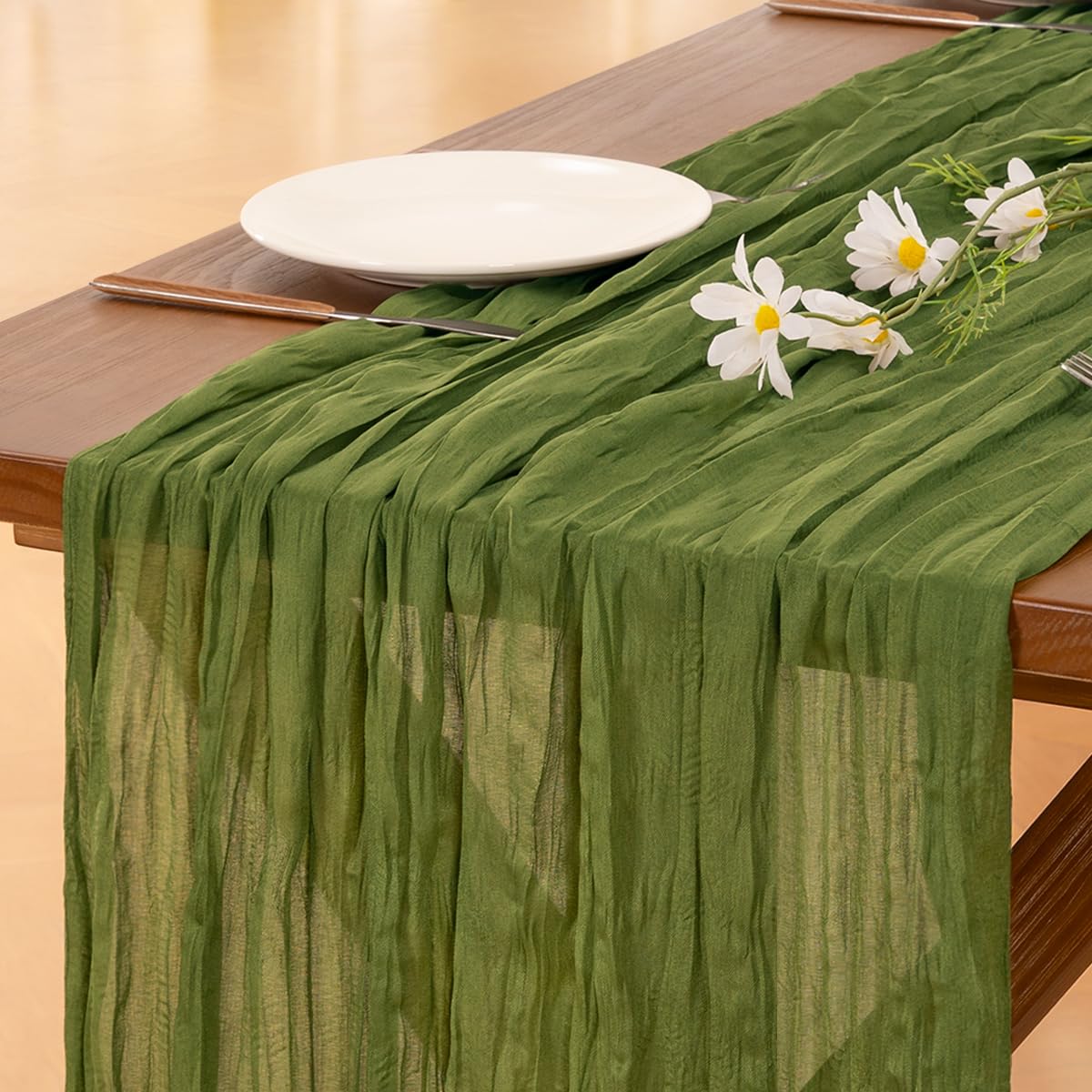 Pink Cheesecloth Table Runner Fall Boho Wedding Birthday Party Home Decor