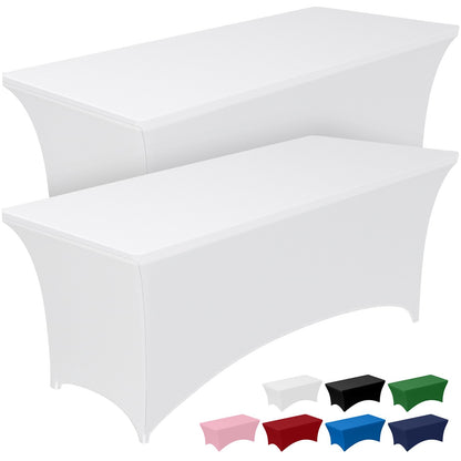 Pureegg Spandex Tablecloth 6ft 2 Pack Black