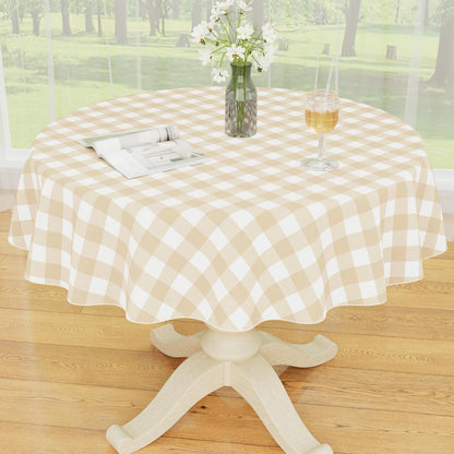 Smiry Picnic Table Cloth, Vinyl Tablecloths with Flannel Backing, 60"x84"