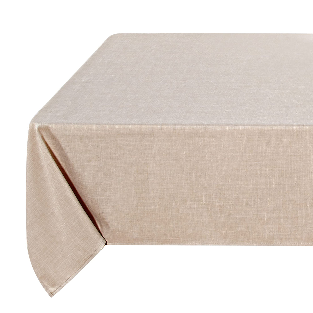 Fitable Nature Faux Linen Tablecloths Rectangle 60 x 84 Inch - 2 Pack Neutral Table Clothes for 4-6 Foot Tables, Wrinkle-Proof Faux Burlap Table Cover for Dining, Farmhouse, Outdoor Picnic, Camping