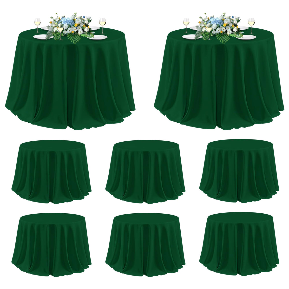 sancua 2 Pack Black Tablecloths 60x102 Inch for 6 Feet Rectangle Tables