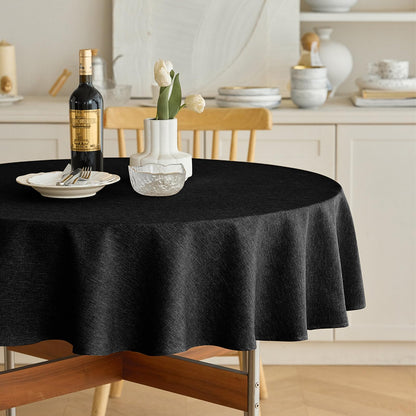 Decorelia Sage Green Linen Textured Tablecloth Rectangular 52 x70 Inch