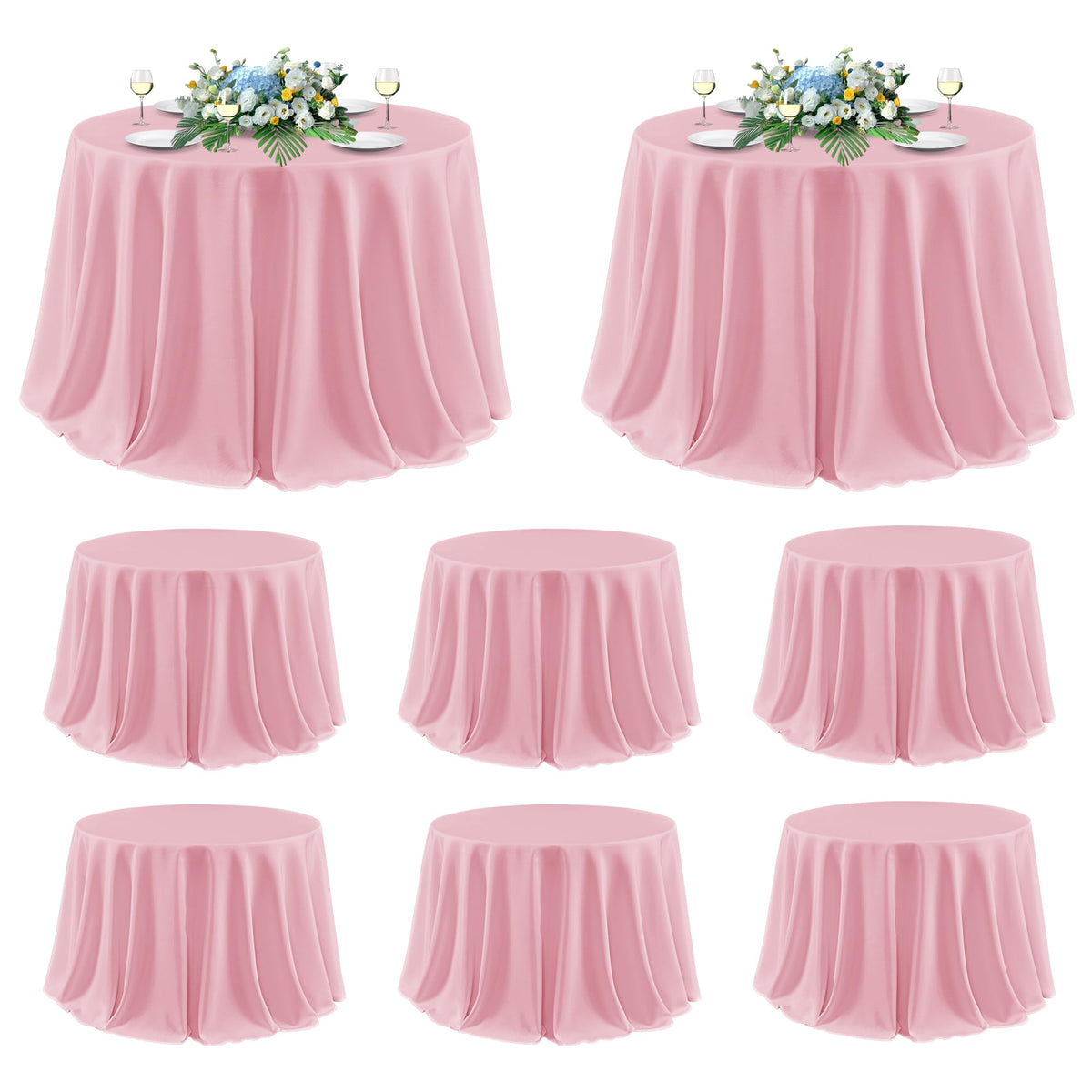 sancua 2 Pack Black Tablecloths 60x102 Inch for 6 Feet Rectangle Tables