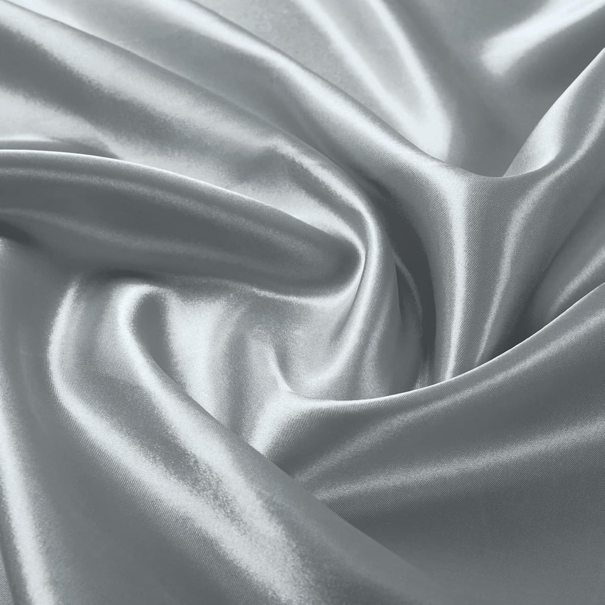 1 Pack Silver Satin Tablecloth, 58 x 102 Inches, Rectangle