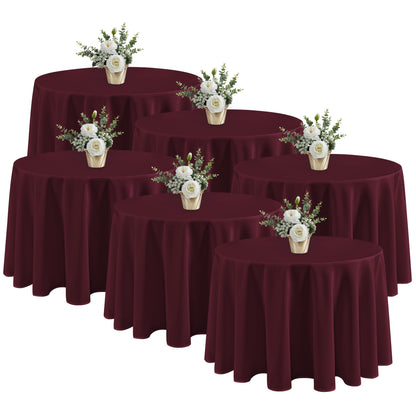 Fitable 6 Pack Black Tablecloths 70x120 Inch for 6-8 Ft Rectangle Tables