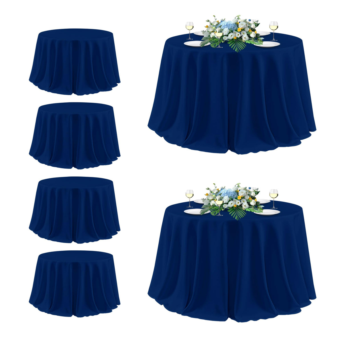 sancua 2 Pack Black Tablecloths 60x102 Inch for 6 Feet Rectangle Tables