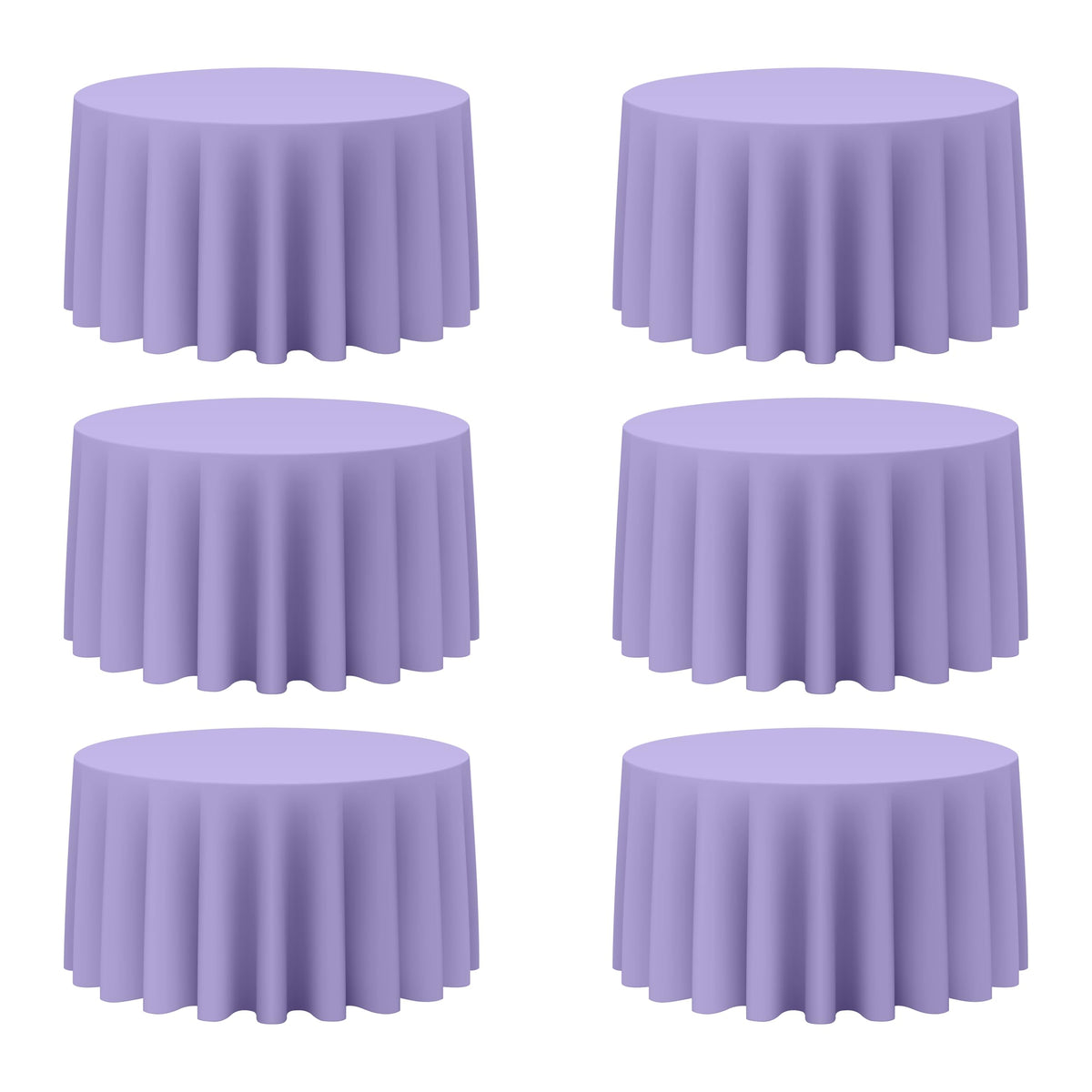 BRILLMAX 6 Pack Navy Blue Round Tablecloths 120 Inch for 60" Tables