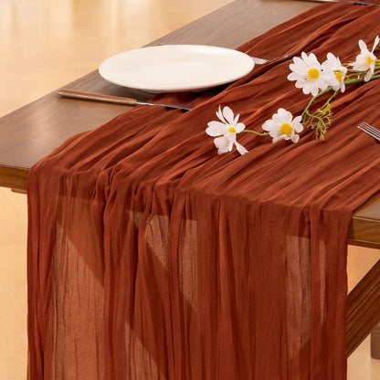 Pink Cheesecloth Table Runner Fall Boho Wedding Birthday Party Home Decor