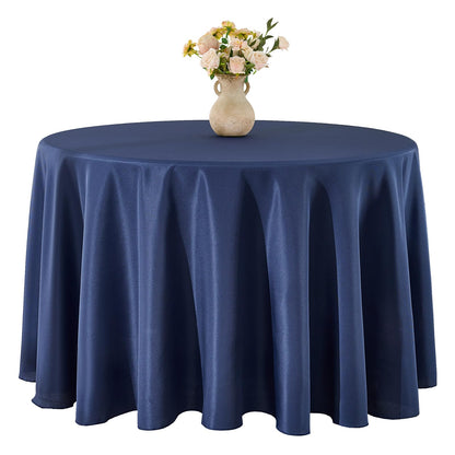 VidaFete 6 Pack 120inch Round Tablecloth Polyester Table Cloth, White