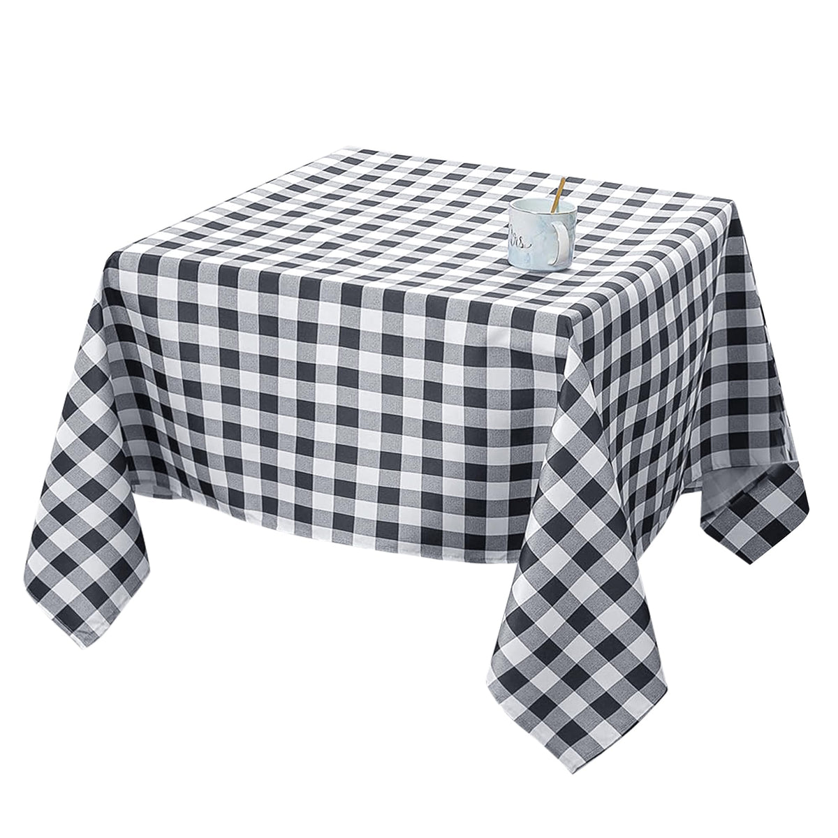 Textured Tablecloth Rectangle-Fabric Spillproof Table Cloth-Natural 60x108"