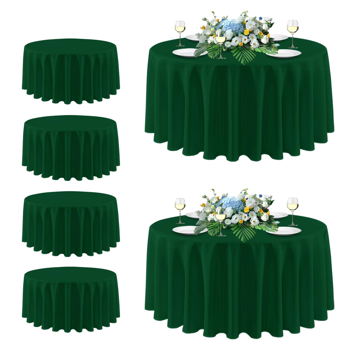 sancua 2 Pack Black Tablecloths 60x102 Inch for 6 Feet Rectangle Tables