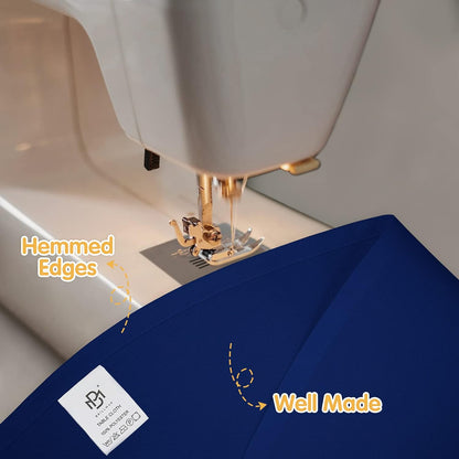 BRILLMAX 6 Pack Navy Blue Round Tablecloths 120 Inch for 60" Tables
