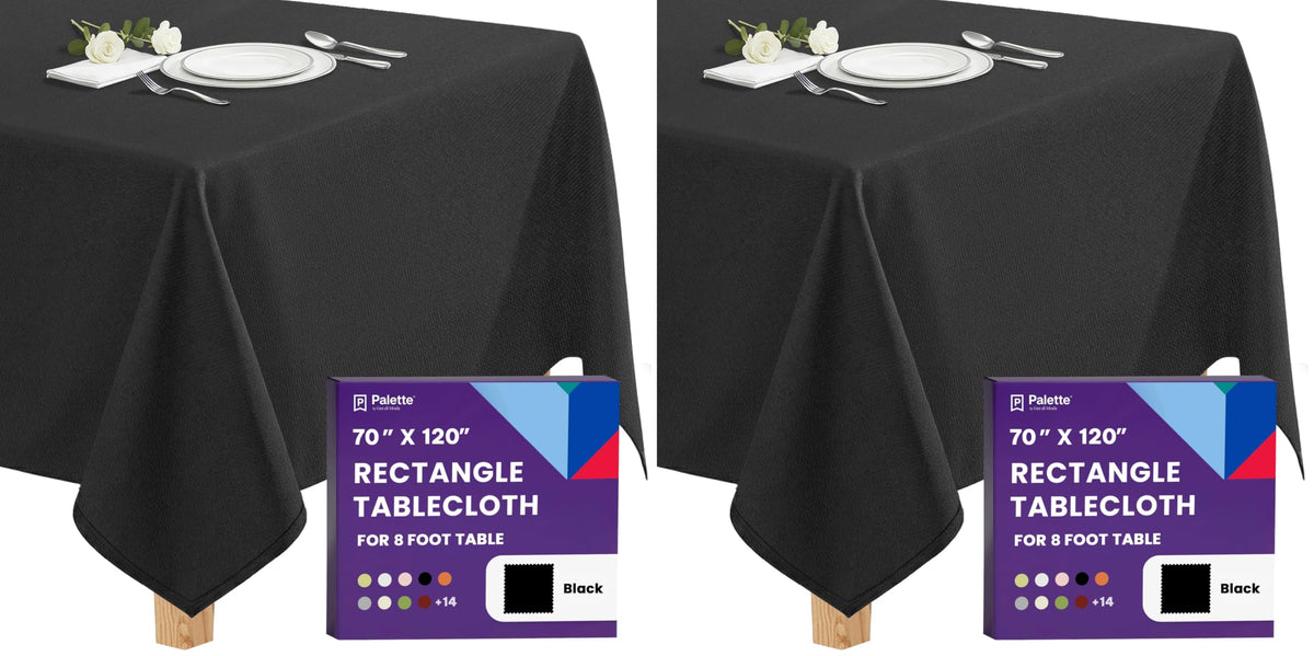 Gee Di Moda Rectangle Tablecloth - 70 x 120 Inch Navy Blue Table Cloth for 6 or 8 Foot Rectangle Tables - Heavy Duty Washable Fabric - for Holiday Party, Dinner, Weddings, Baby Shower & Events