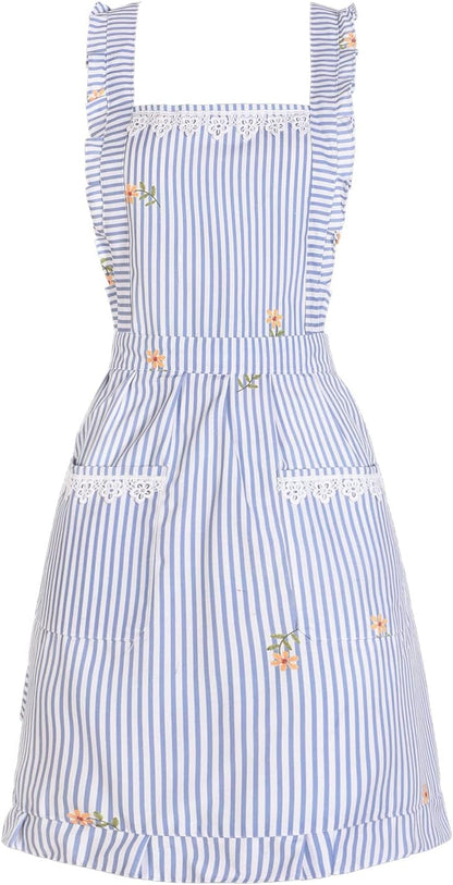 Aoomzoon Cute Aprons for Women with Pockets for Cooking Kitchen Gifts